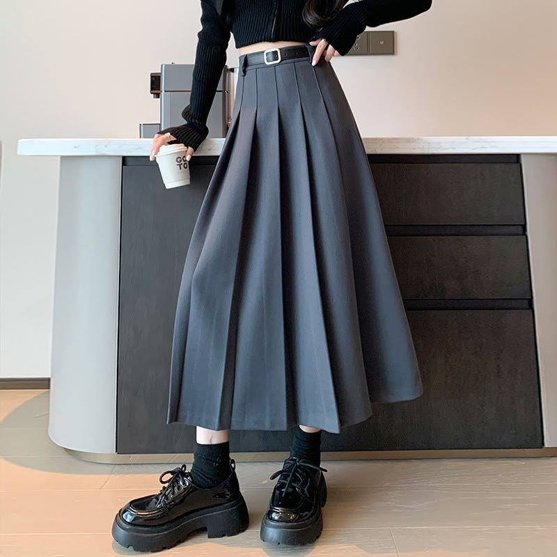 Vintage Wool Pleated Skirt - image 2