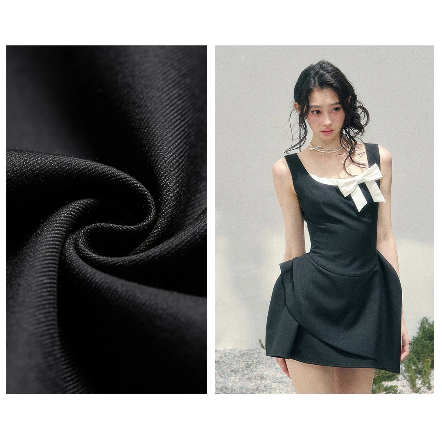 Square Neck Bow Spaghetti Strap Dress - image 7