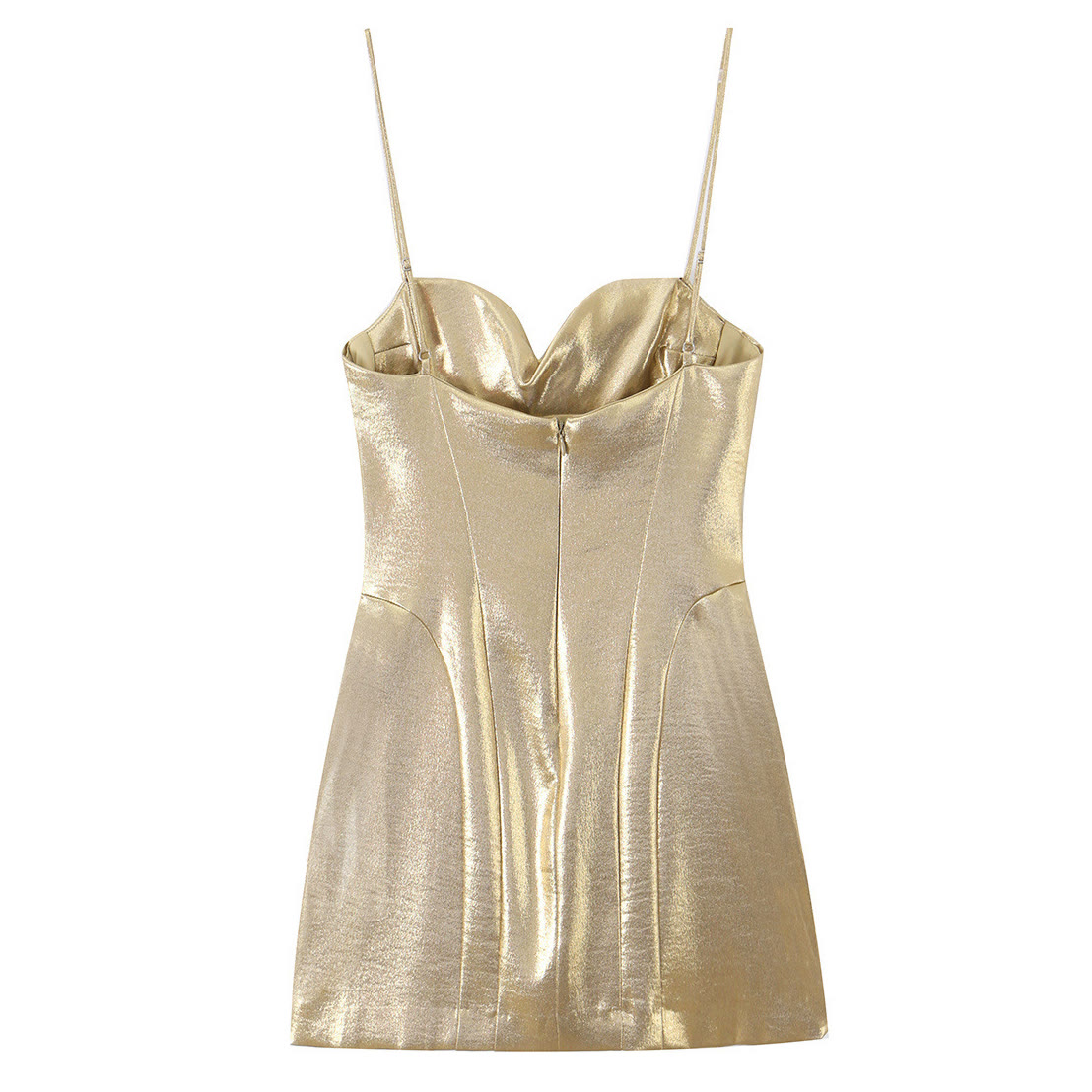 Chic Metallic Bustier Dress - image 9