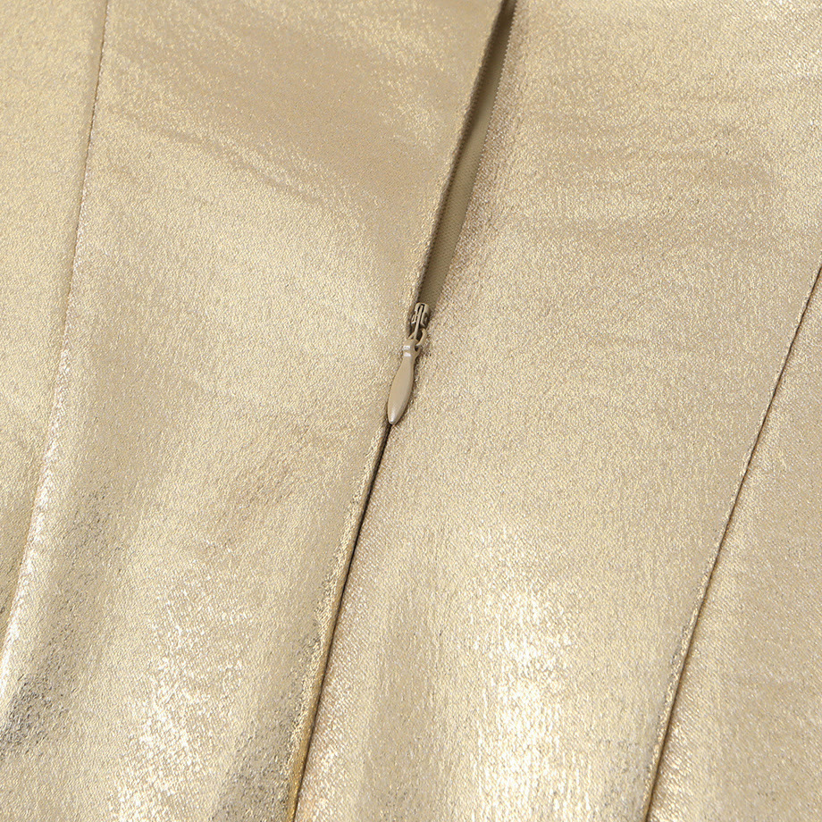 Chic Metallic Bustier Dress - image 3