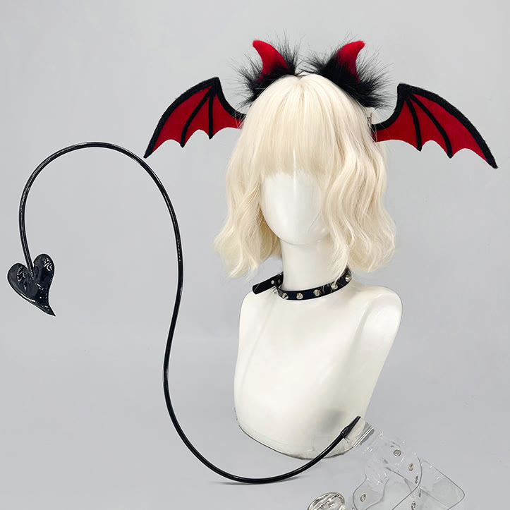 Halloween Devil Animal Ears Headband and Tail - image 1
