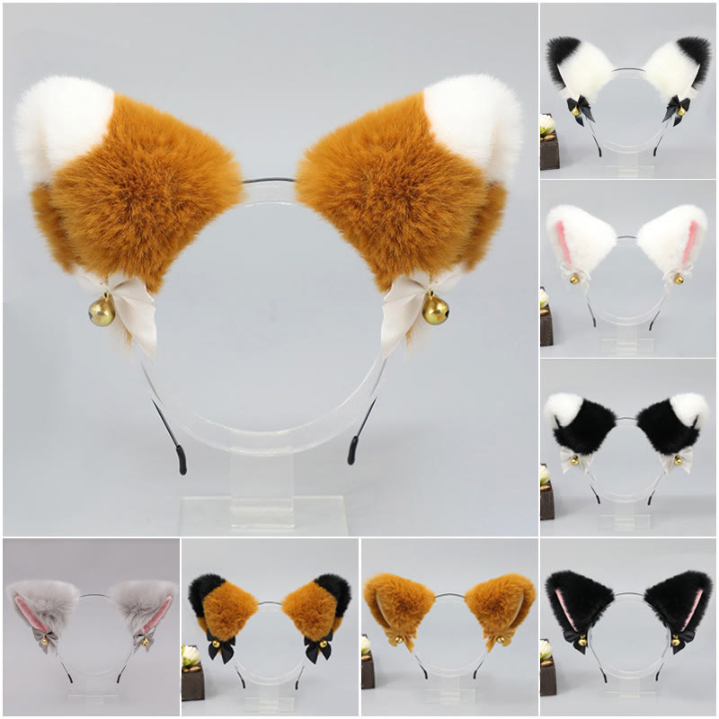 Halloween Furry Bow Animal Ears Headband and Tail - image 8