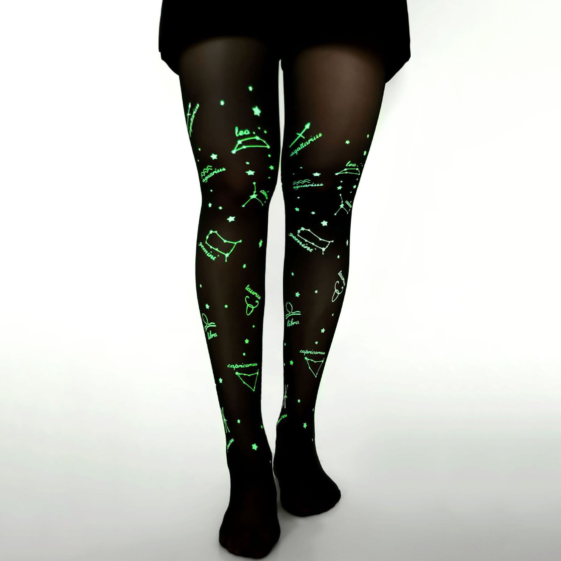 Halloween Glow-in-the-Dark Bone Tights - Glow-in-the-Dark Constellation - One Size - image 15