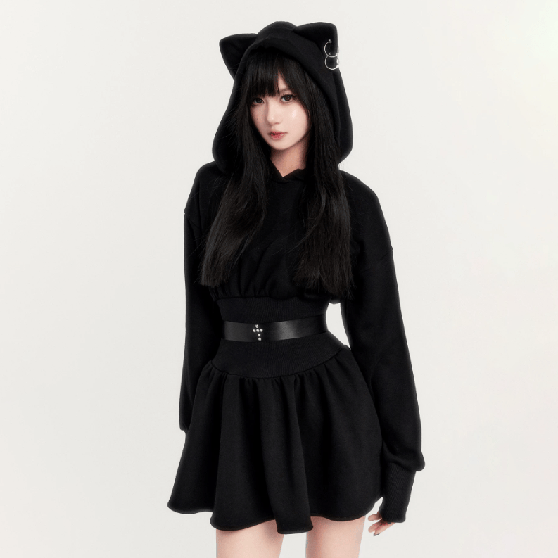 Halloween Dark Style Hoodie Dress - image 3