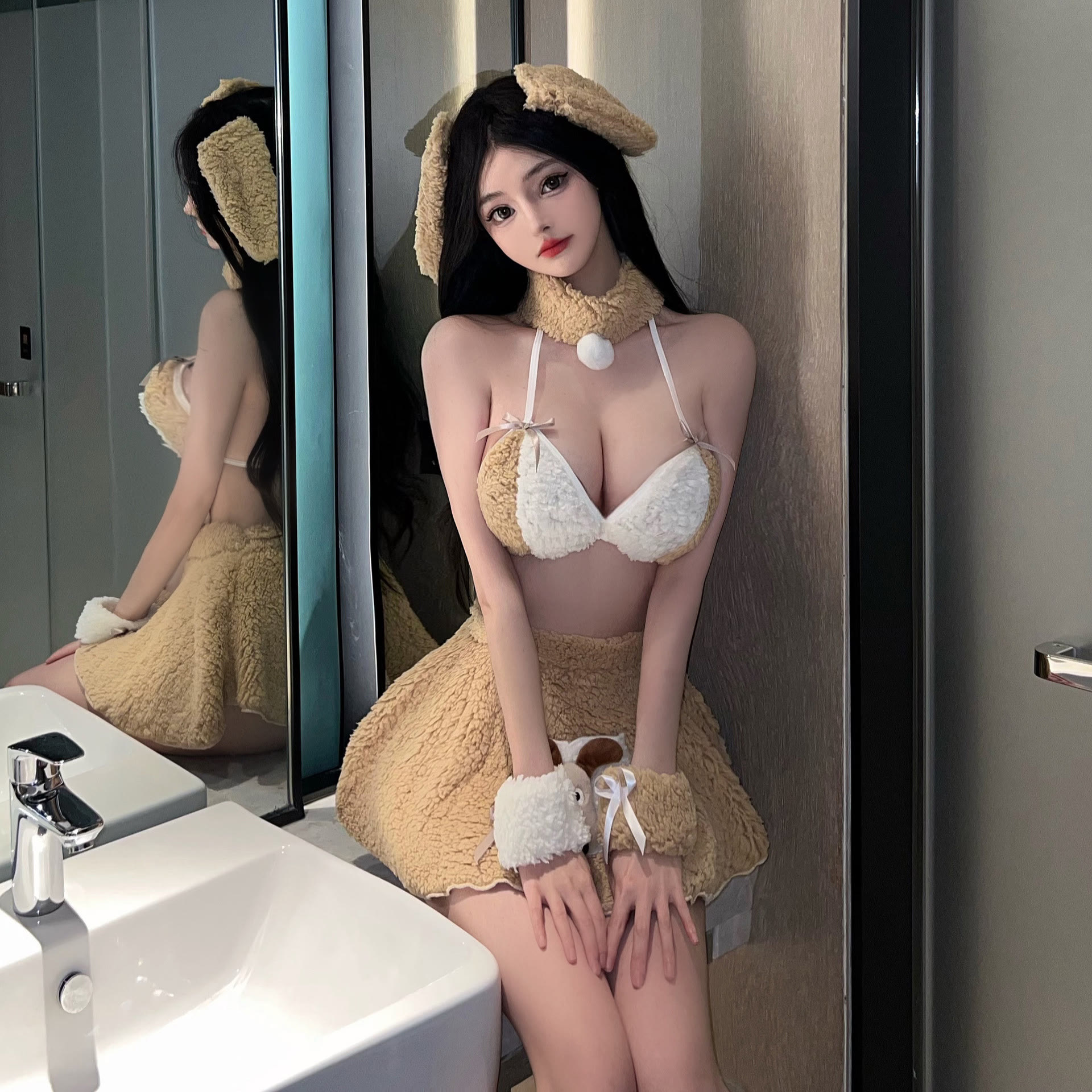 Plush Bunny Costume Lingerie - image 4