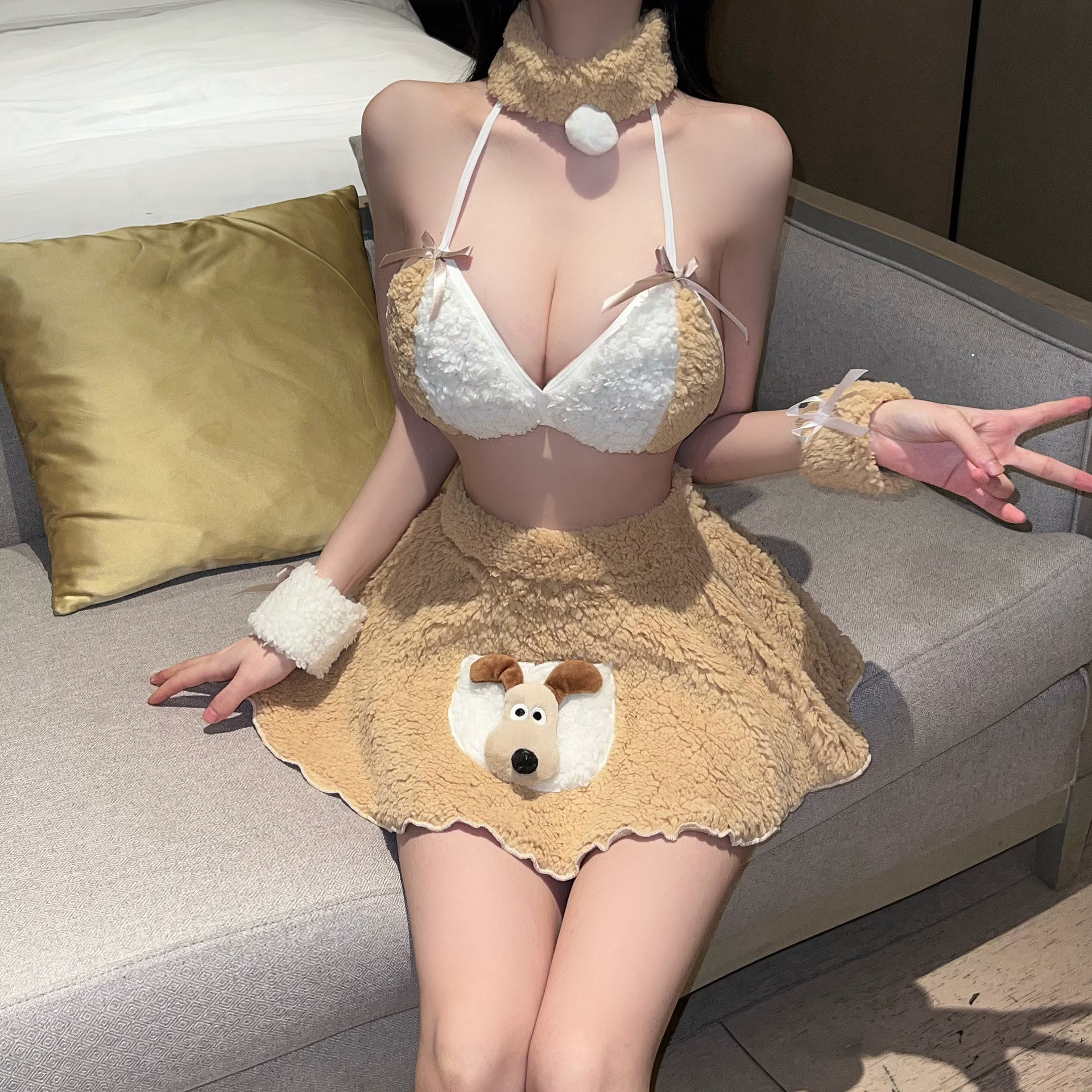 Plush Bunny Costume Lingerie - image 3