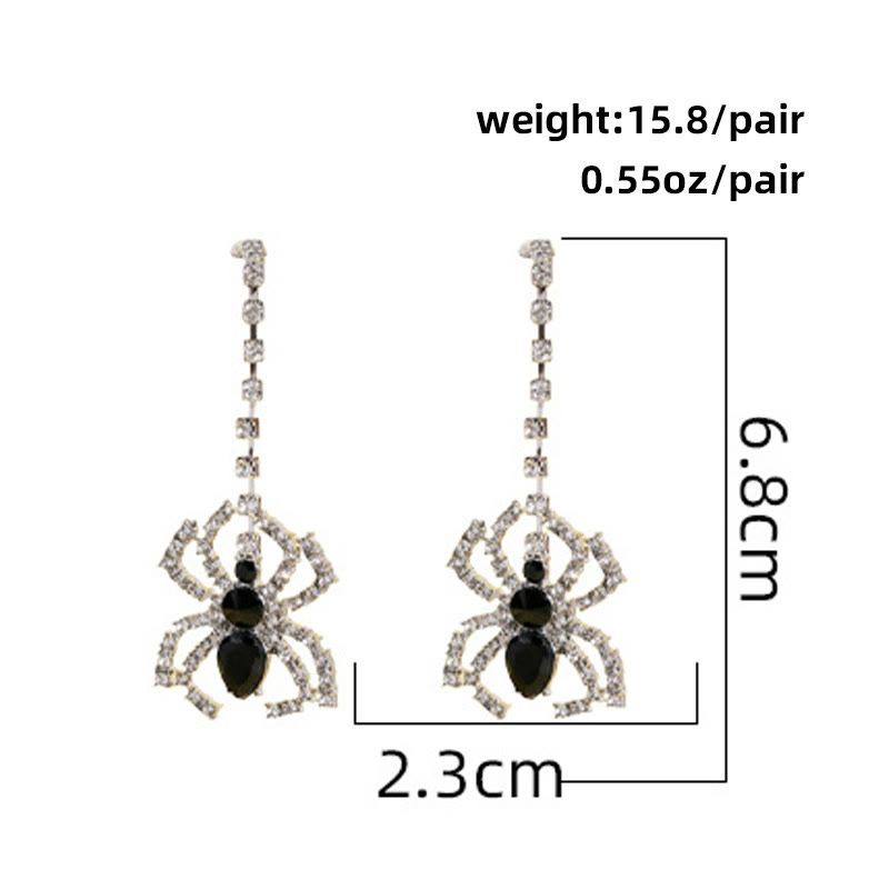Chic Halloween Earrings - Hanging Spider - One Size - image 6