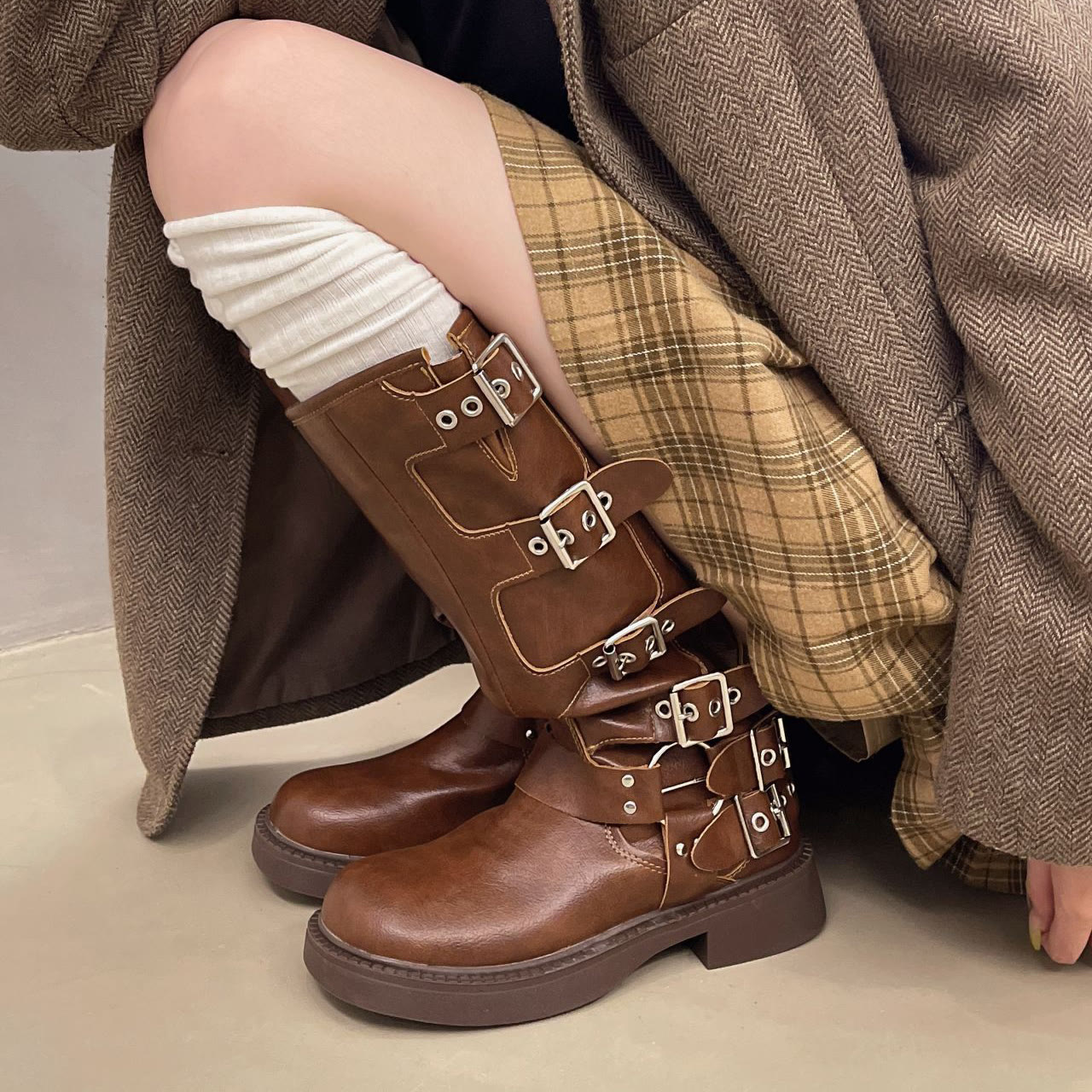 Buckle Western Cowboy Knight Boots - image 3