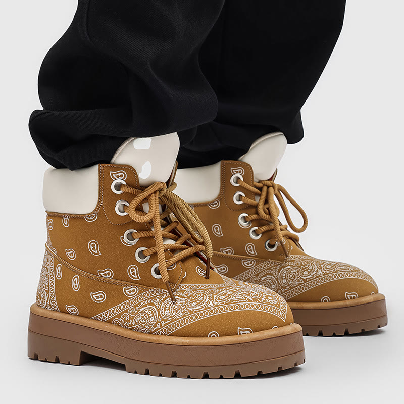 Paisley Platform Combat Boots - image 3