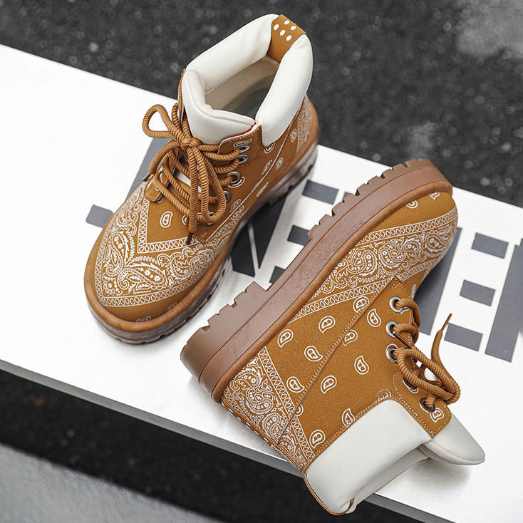 Paisley Platform Combat Boots - image 5