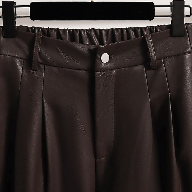 Plus Size Faux Leather Capri Pants - image 5