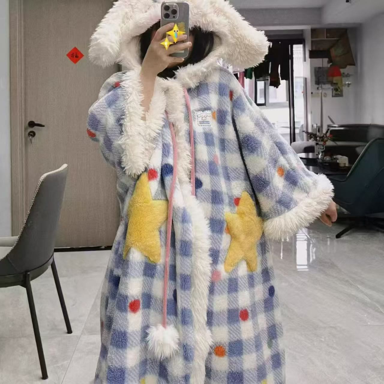 Cute Cinnamoroll Hooded Pajama Robe Set - Robe - 2XL - image 3