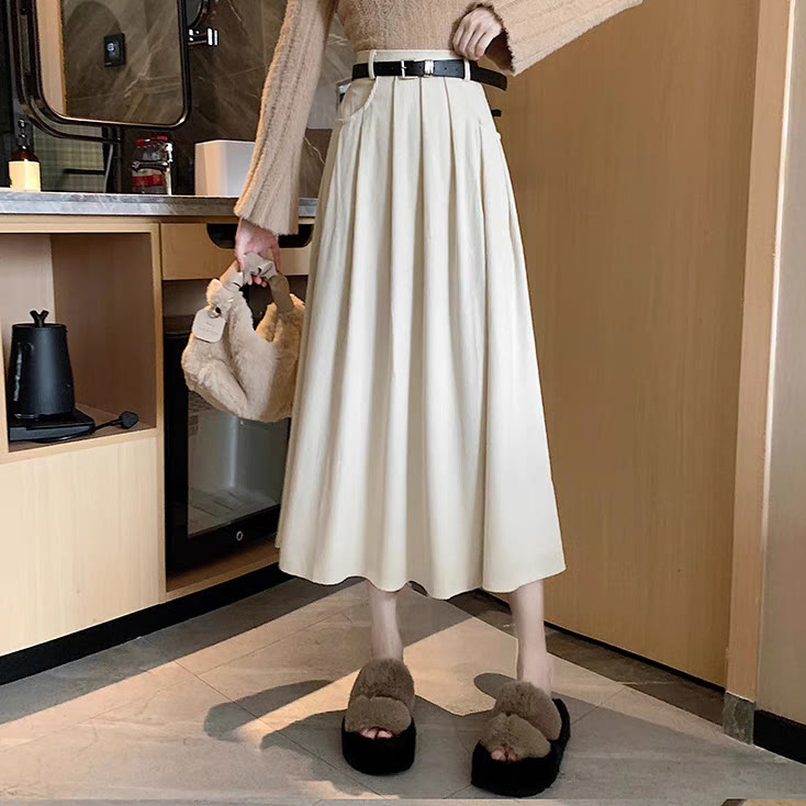 Vintage Knit Sweater Dress and Skirt Two Pieces Set - Beige Skirt - XL - image 9