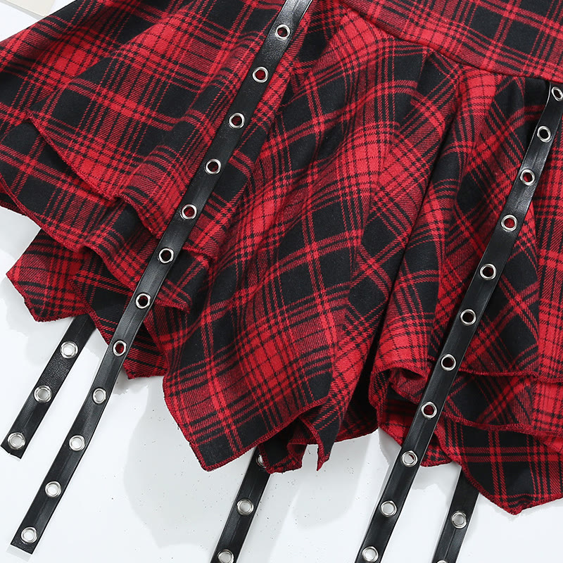 Christmas Hooded Knit Sweater and Plaid Skirt Two Pieces Set - image 8