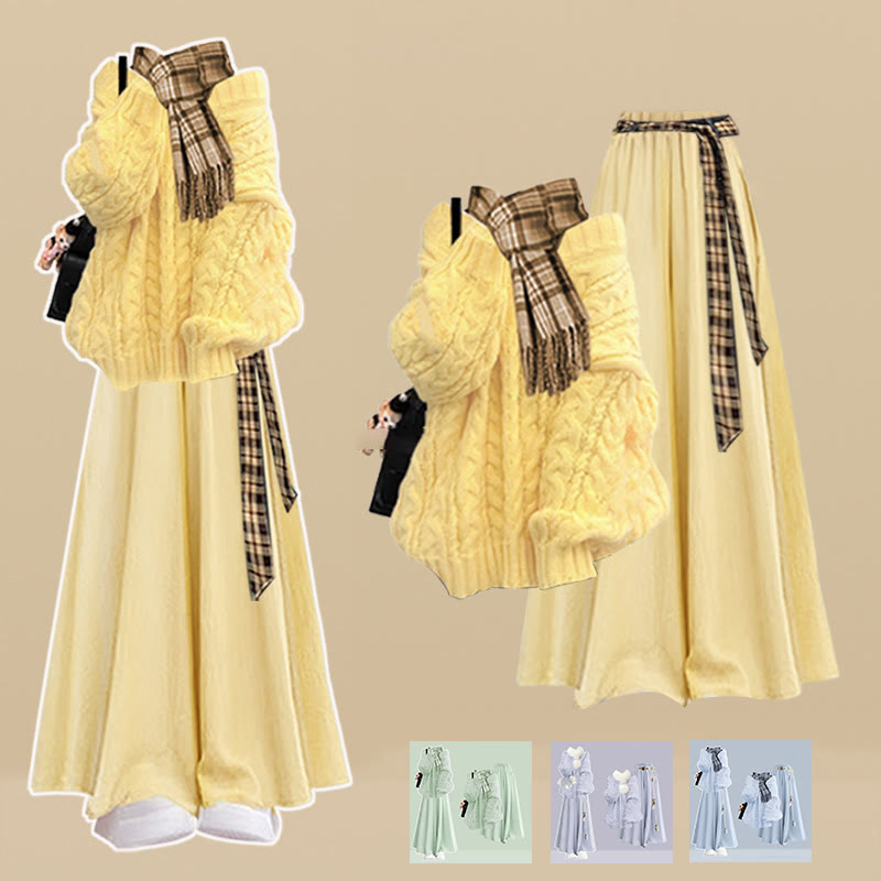 Preppy Sweater and Dress Two Pieces Set - image 1