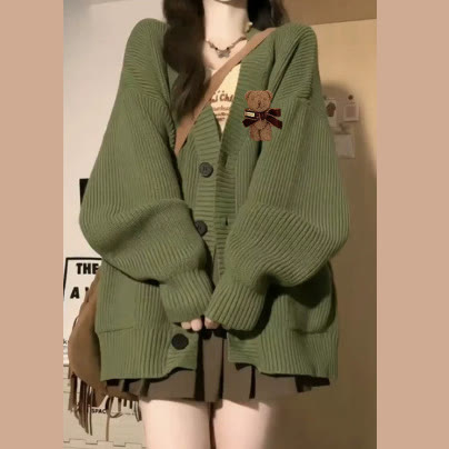 Maillard Knit Sweater and Shirt and Wide-Leg Pants Three Pieces Set - Sweater - XL - image 3