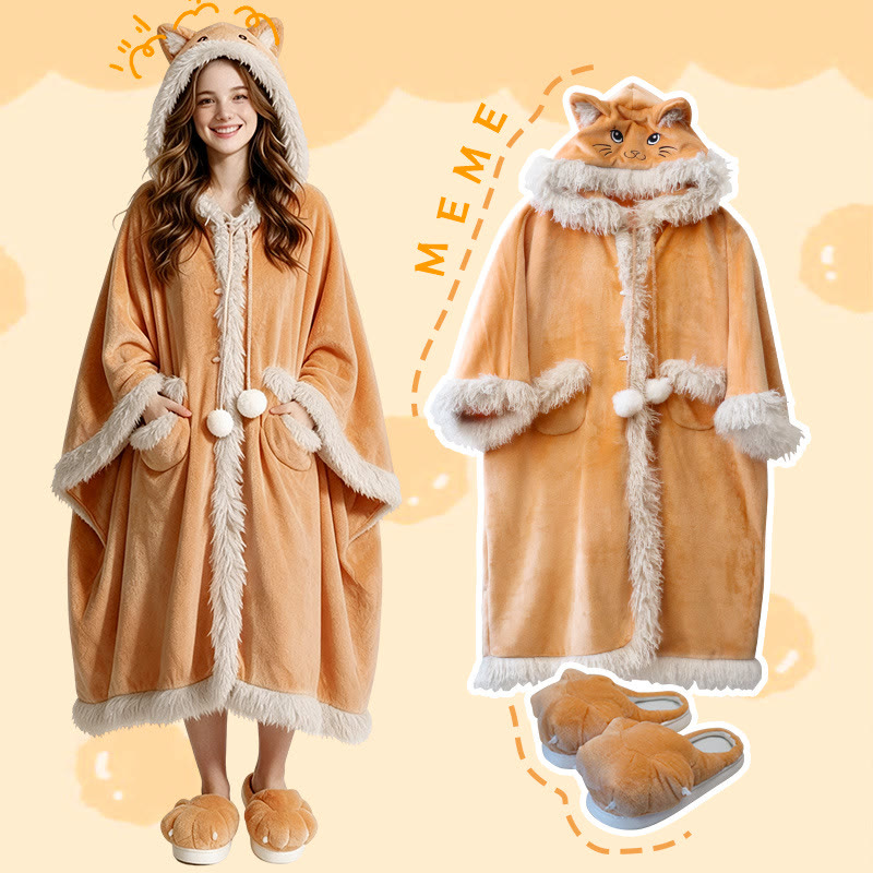 Cute Cartoon Cat Pajama Robe - image 3