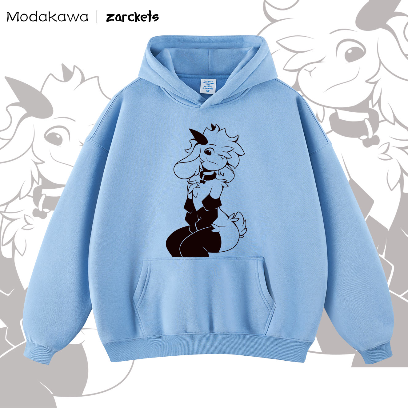 MODAKAWA x zarckets Printed Collaboration Hoodie - Blue - 2XL - image 1