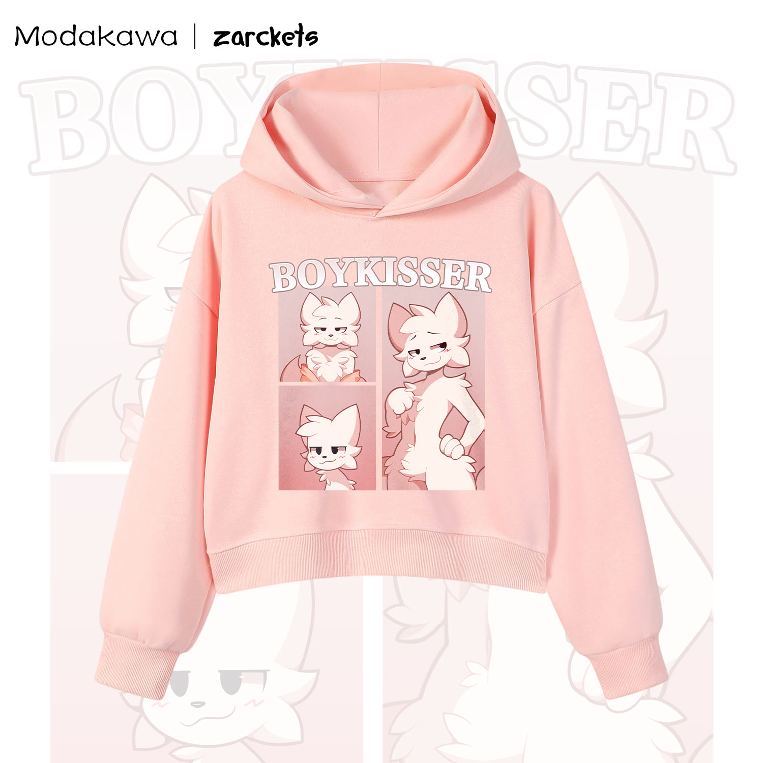 MODAKAWA x Zarckets Cat Print Hoodie - Pink - 3XL - image 1