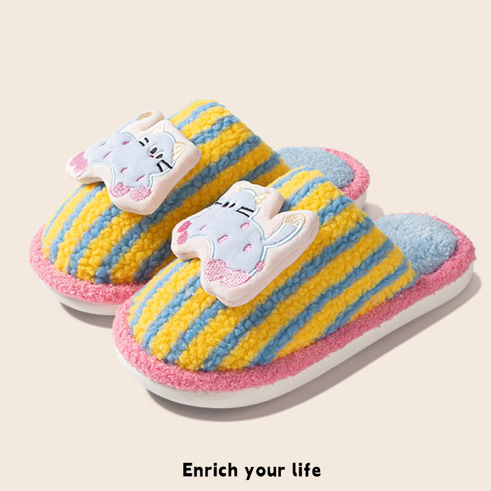 Cute Dopamine Cat Plush Slippers - image 2