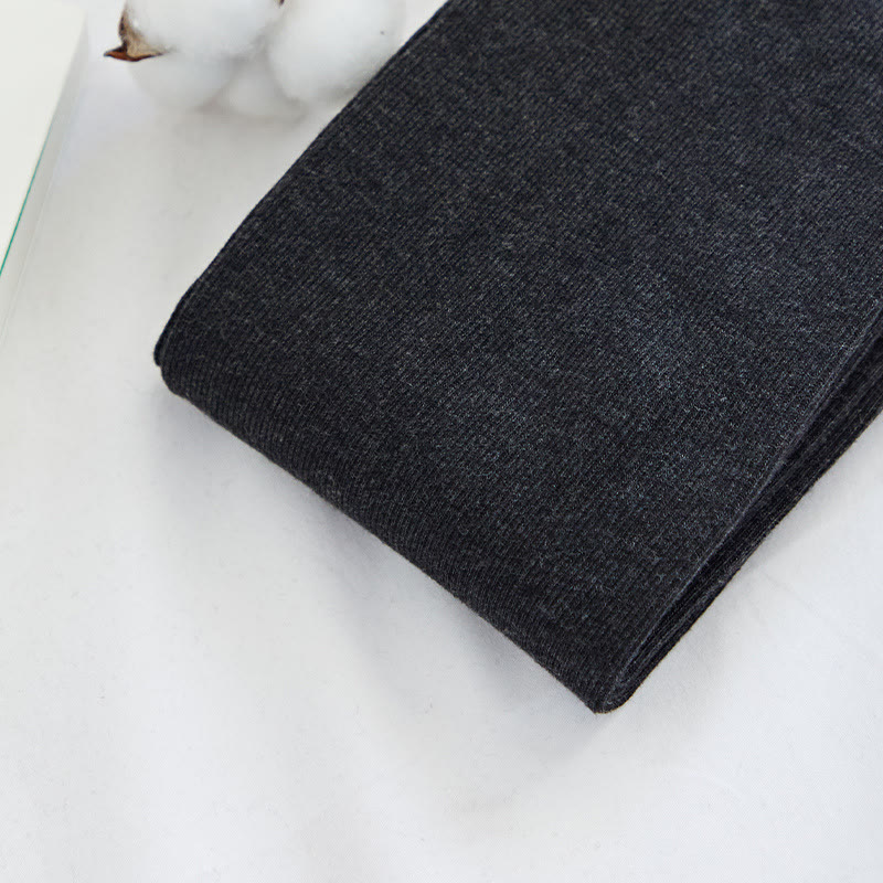 Light-Colored Knit Base Layer Pants - Dark Grey - Feather Velvet - Stirrup Tights (Suitable for 8–18°C) - image 7