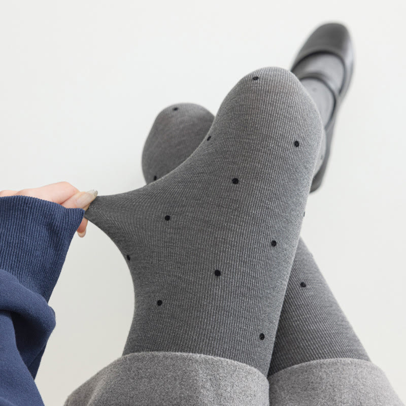 Sweet Polka Dot Tights - Light Grey Polka Dot - 230g Dot - image 2