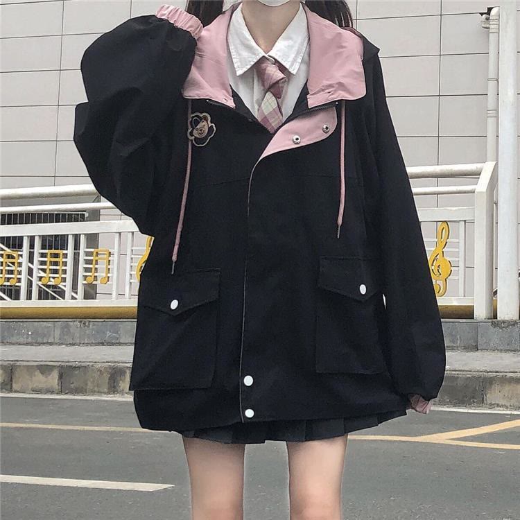 Sweet Preppy JK Hooded Utility Jacket - image 2