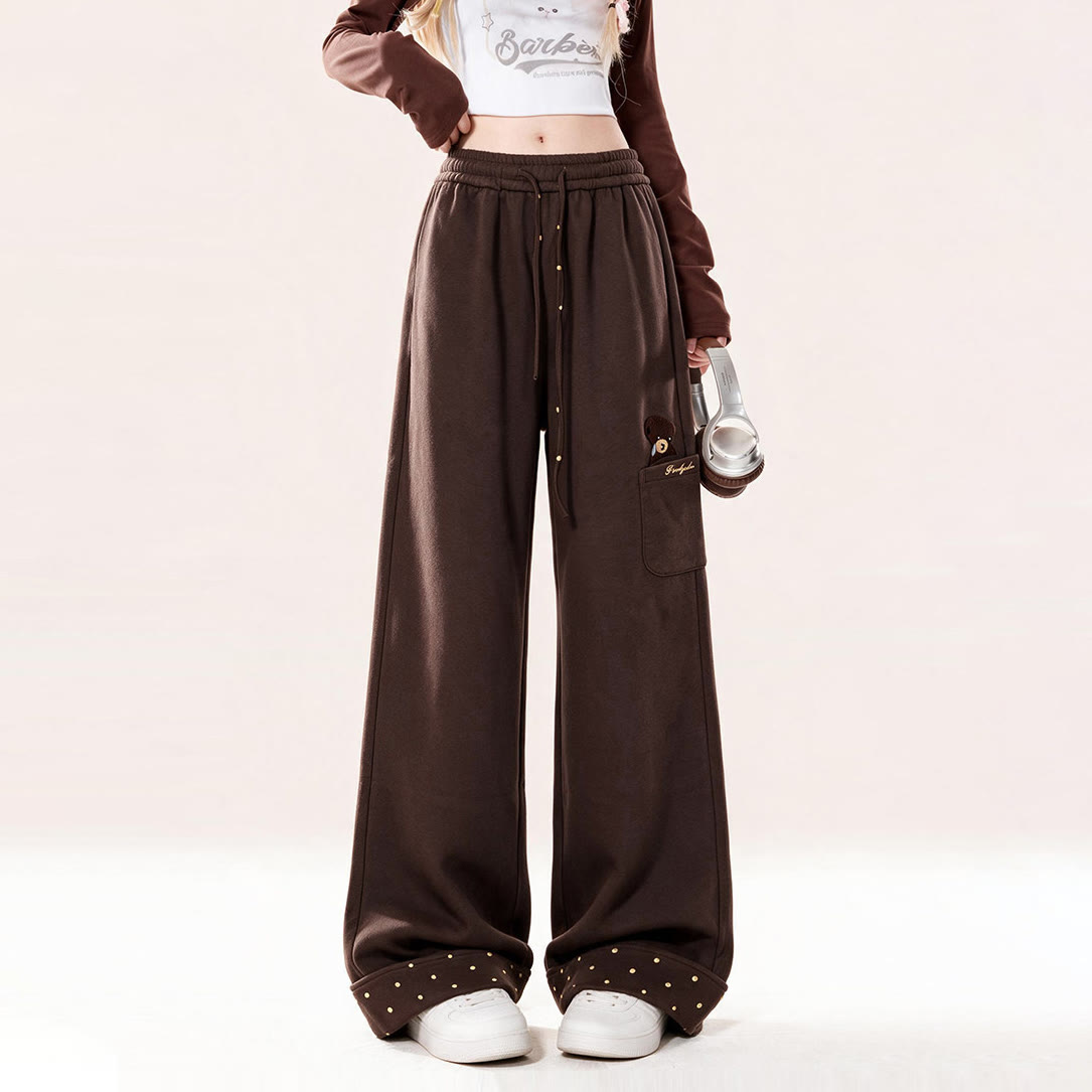 Brown Bear Polka Dot Trim Sport Sweatpants - image 3