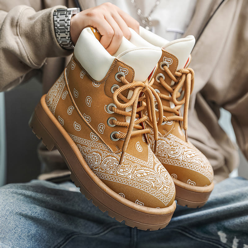 Paisley Platform Combat Boots - image 7