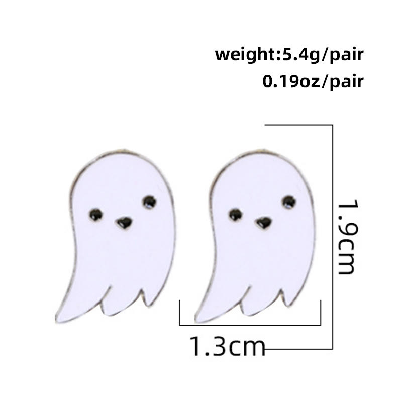 Chic Halloween Earrings - Ghost Stud Earrings - One Size - image 8
