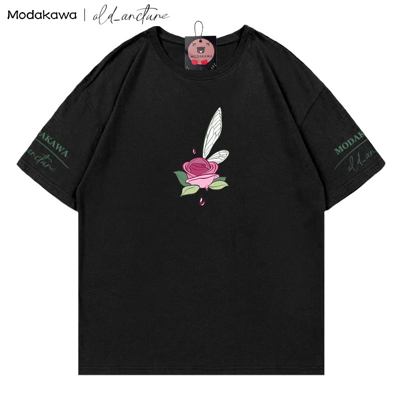 MODAKAWA X  old_arcture Rose Angel Perfume Bottle Letter Print T-shirt - image 7