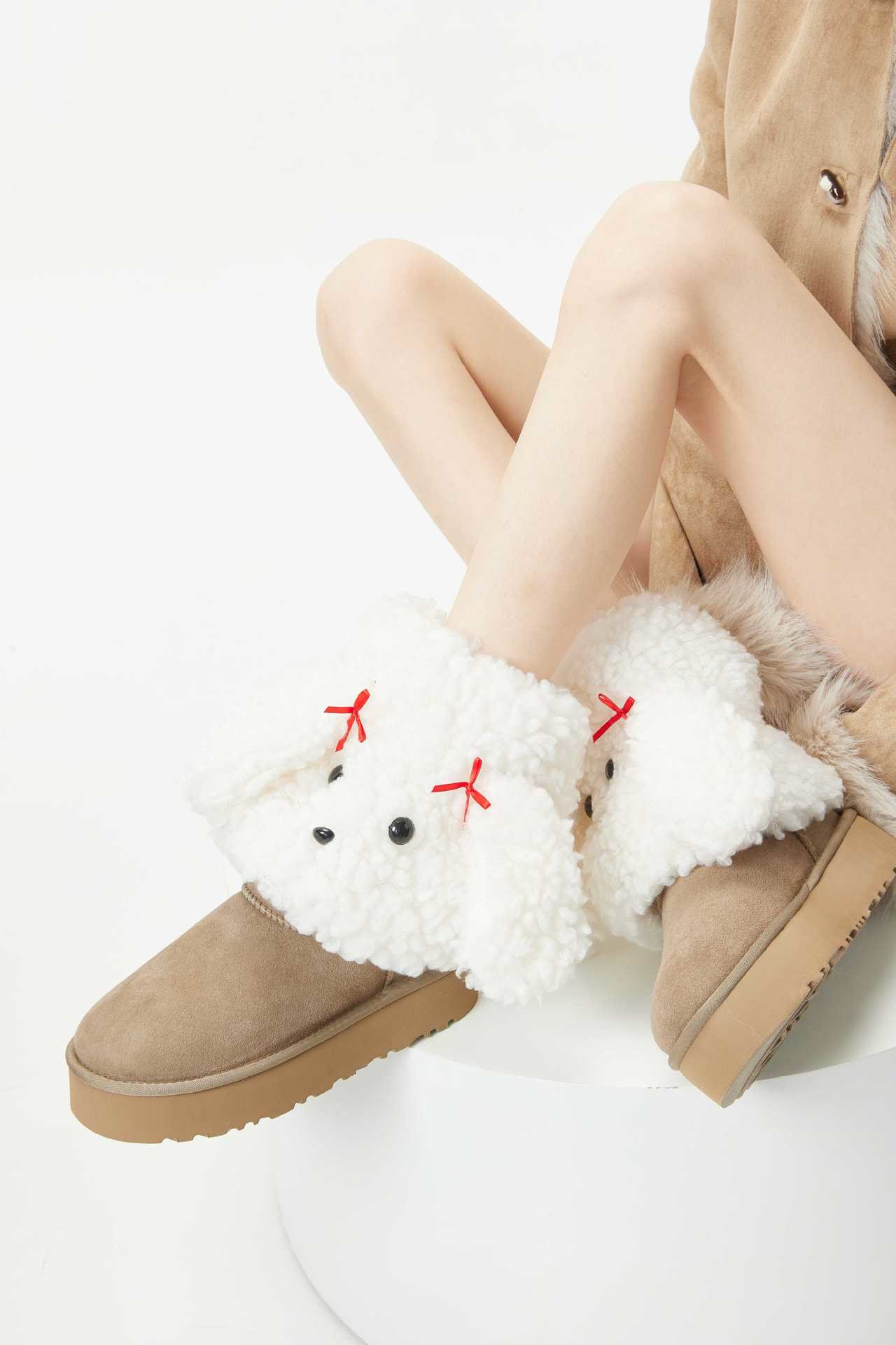 Cute 3D Puppy Plush Leg Warmers - image 6