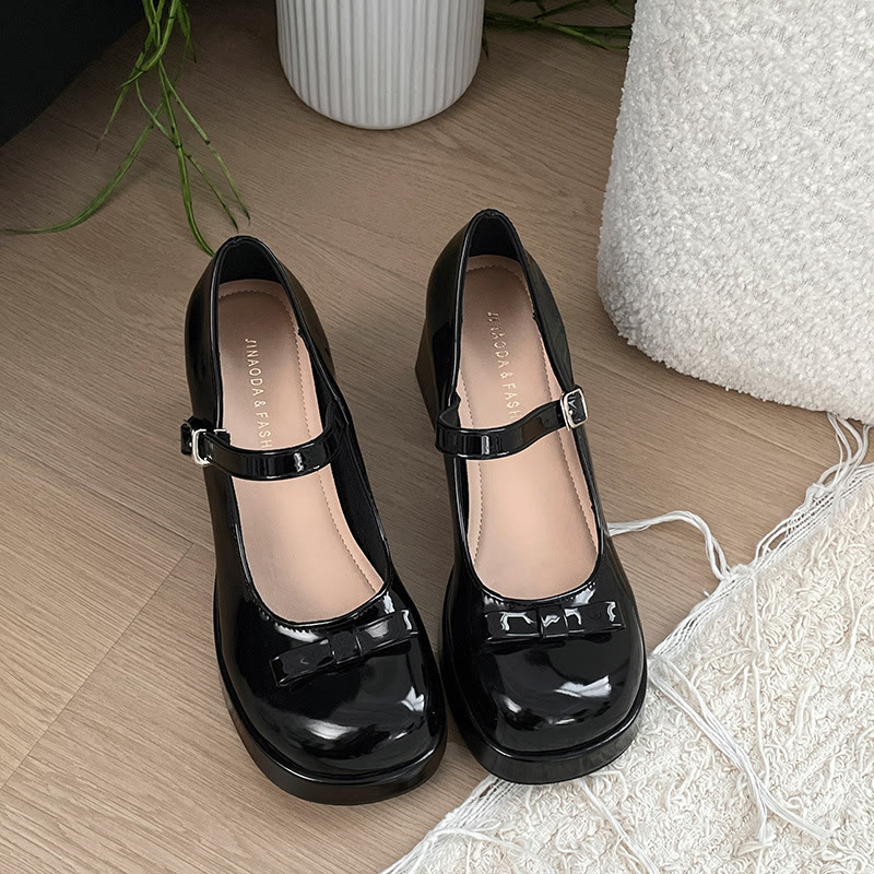 Vintage Chunky Heel Lolita Shoes - image 5