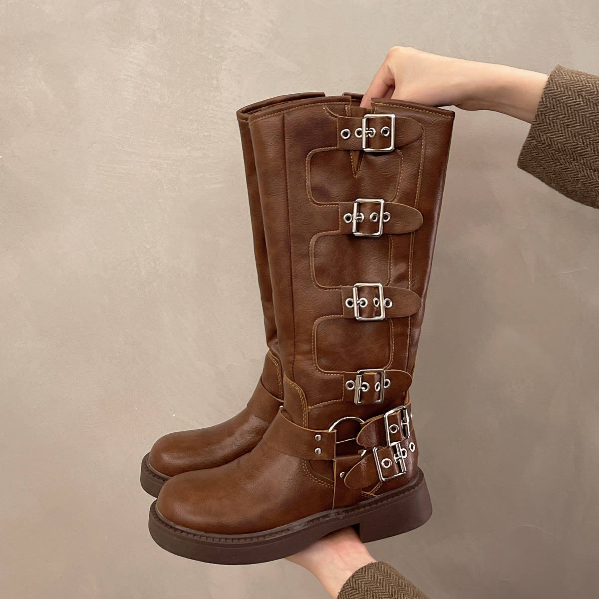 Buckle Western Cowboy Knight Boots - image 4