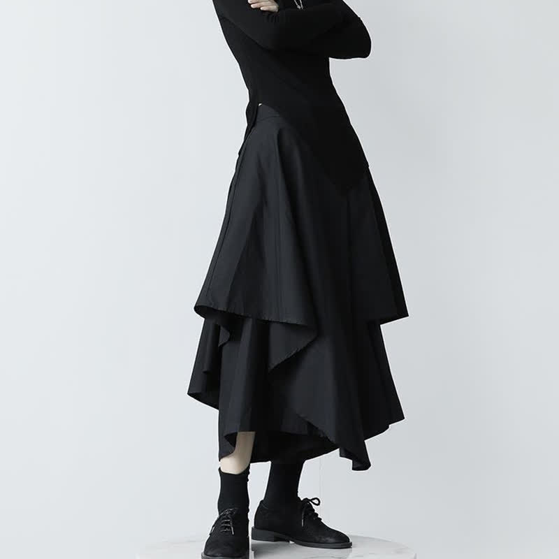 Irregular High Waist Wide Leg Casual Palazzo Pants - image 3