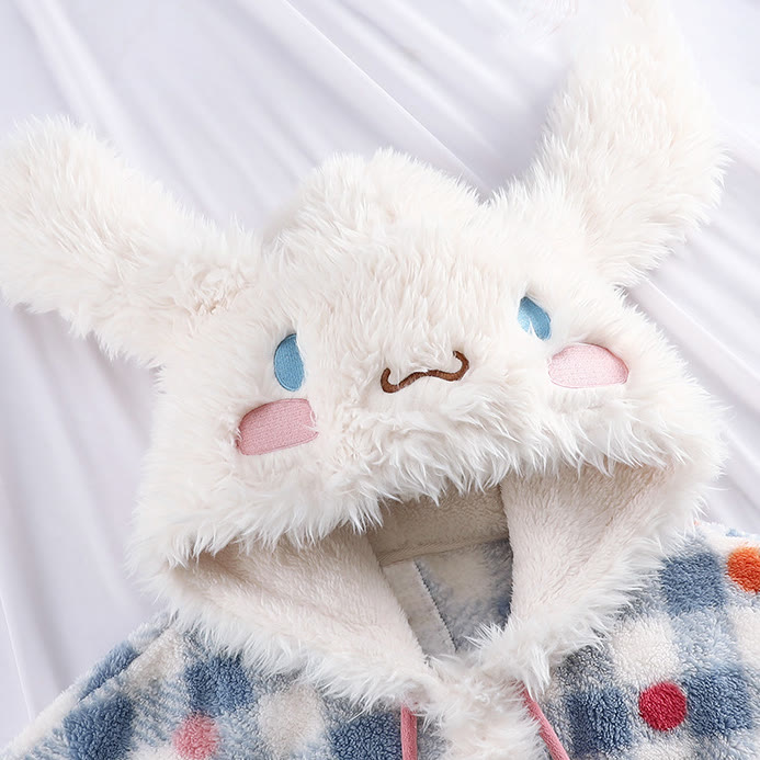 Cute Cinnamoroll Hooded Pajama Robe Set - image 5