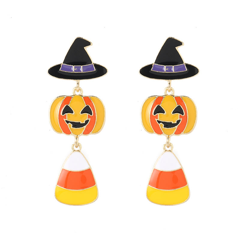 Chic Halloween Earrings - Skull Hat Candy - One Size - image 22