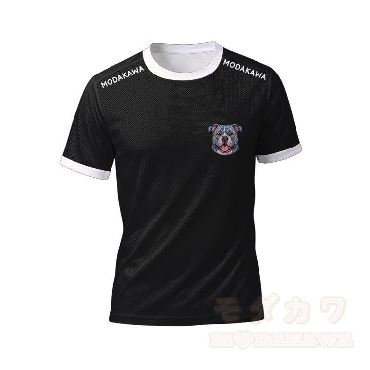 Bulldog Graphic Men's Sports T-shirt Drawstring Shorts Modakawa Matching Outfit - Black Top - 5XL - image 5