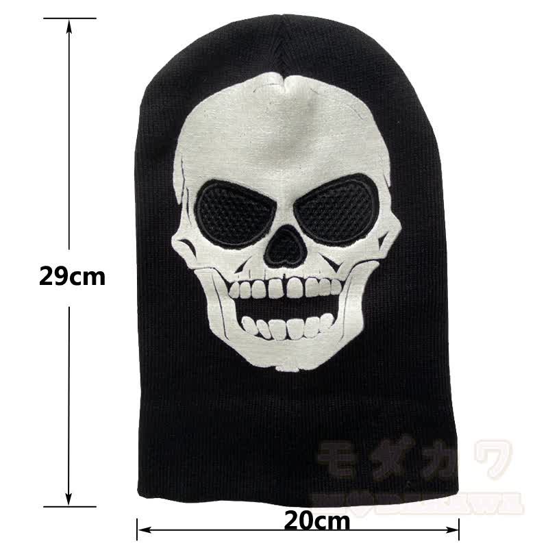 Halloween Glow-in-the-Dark Skull Hat and Gloves Set - image 7