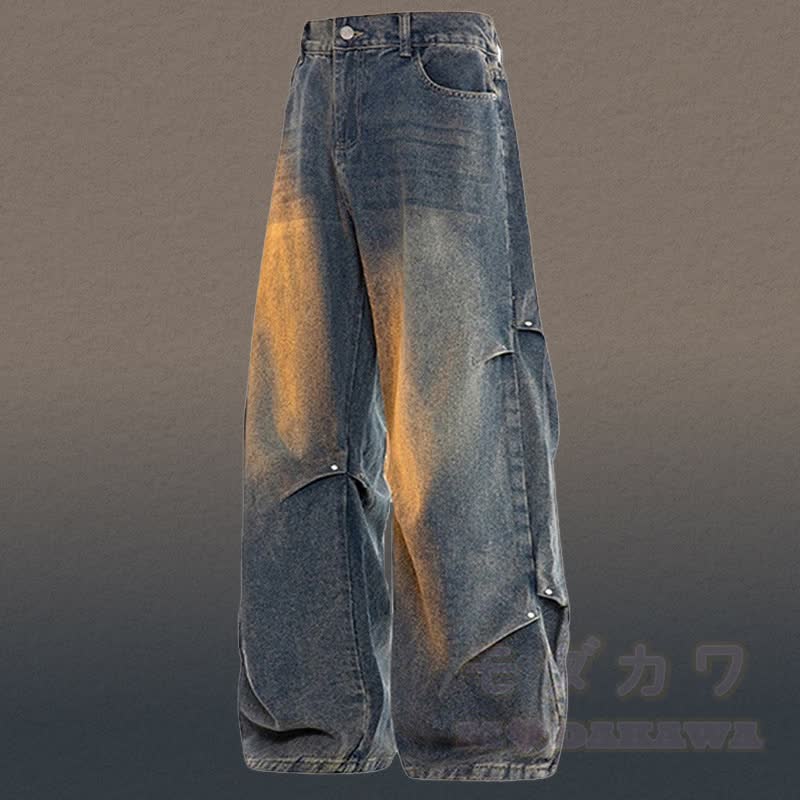 Gradient Knit Sweater Denim Pants Two Pieces - Blue Pants A - 3XL - image 10