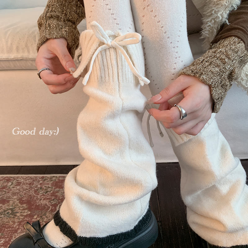 Sweet Bow Knit Slouch Socks - image 7