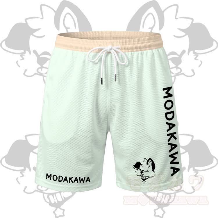 MODAKAWA X popipeko Tongue Out Pupppy Graphic Men's Sports T-shirt Drawstring Shorts Matching Outfit - Green Shorts - 5XL - image 7