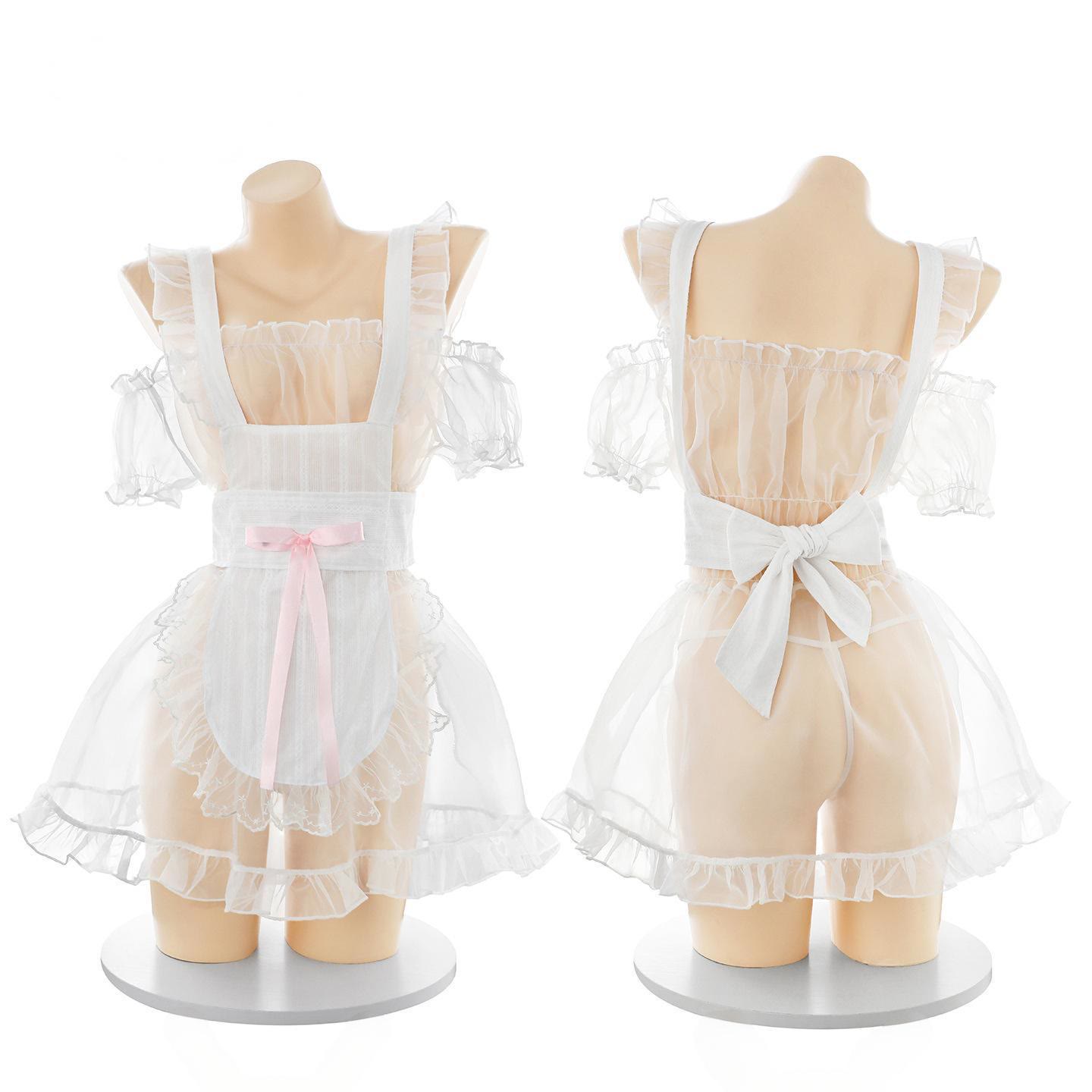 Sheer Lace Maid Lingerie Costume - image 7