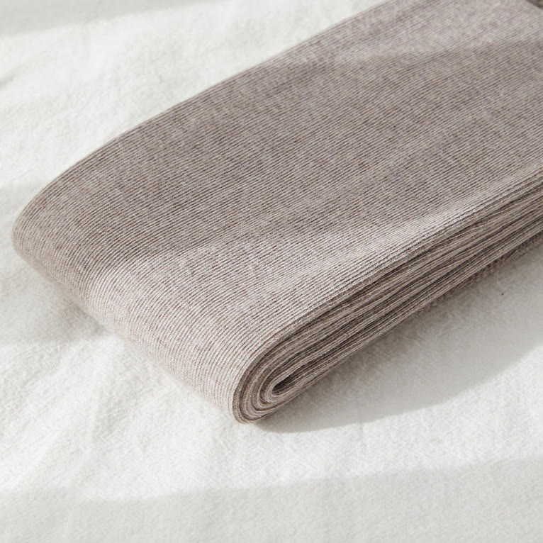 Light-Colored Knit Base Layer Pants - Oat Grey - Baby Velvet- Stirrup Tights (Suitable for 15–25°C) - image 11