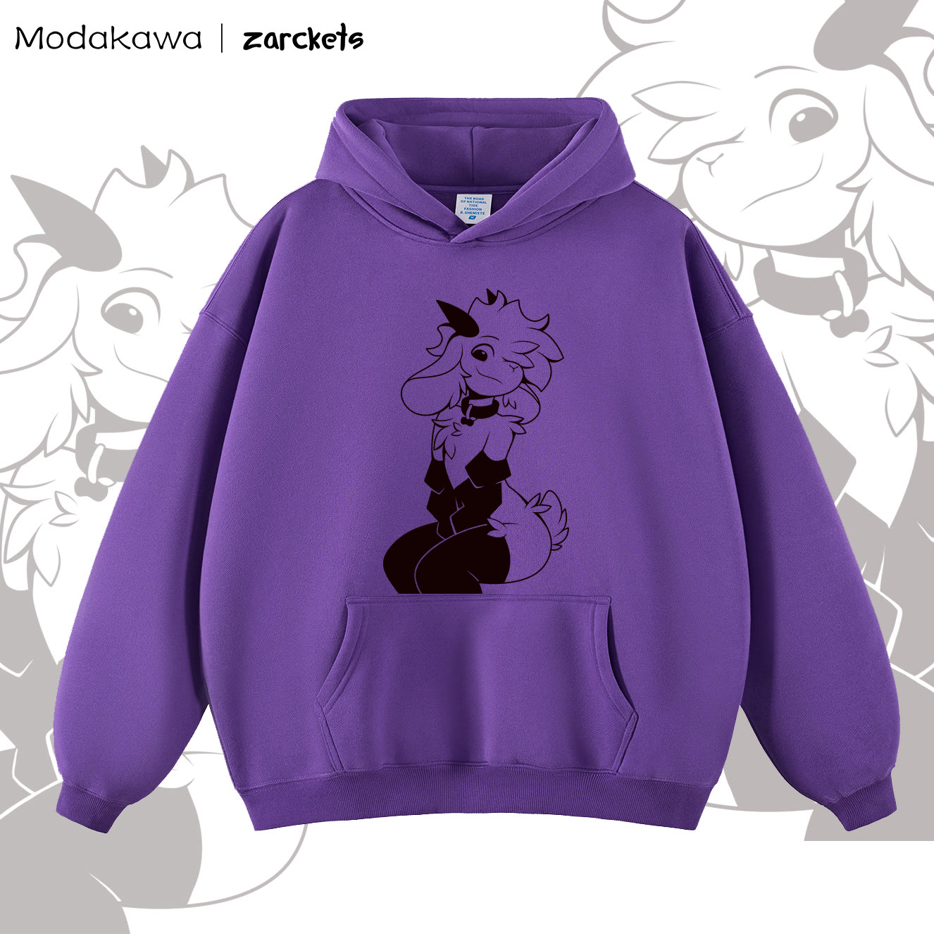 MODAKAWA x zarckets Printed Collaboration Hoodie - Purple - 2XL - image 10