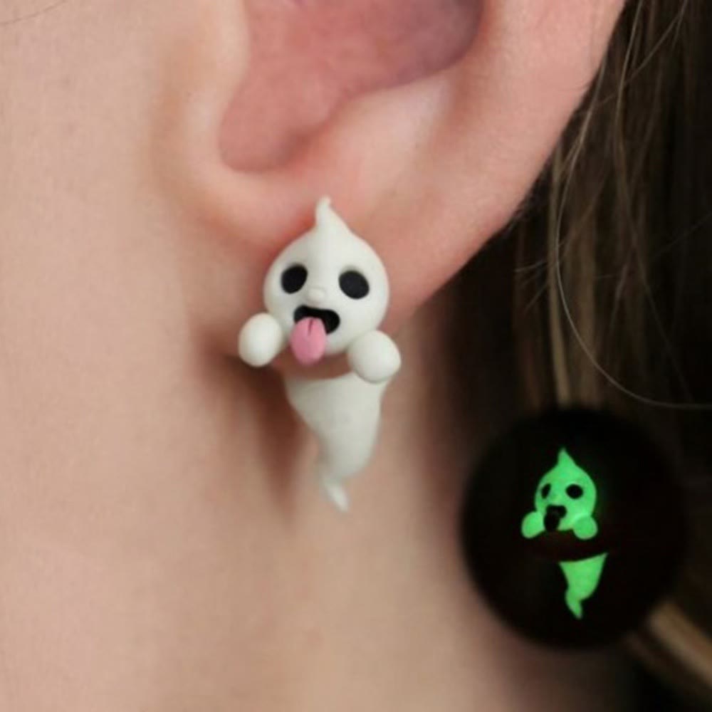 Chic Halloween Earrings - Glow-in-the-Dark Ghost - One Size - image 21
