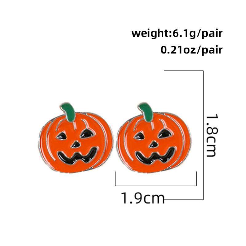 Chic Halloween Earrings - Pumpkin Stud Earrings - One Size - image 16