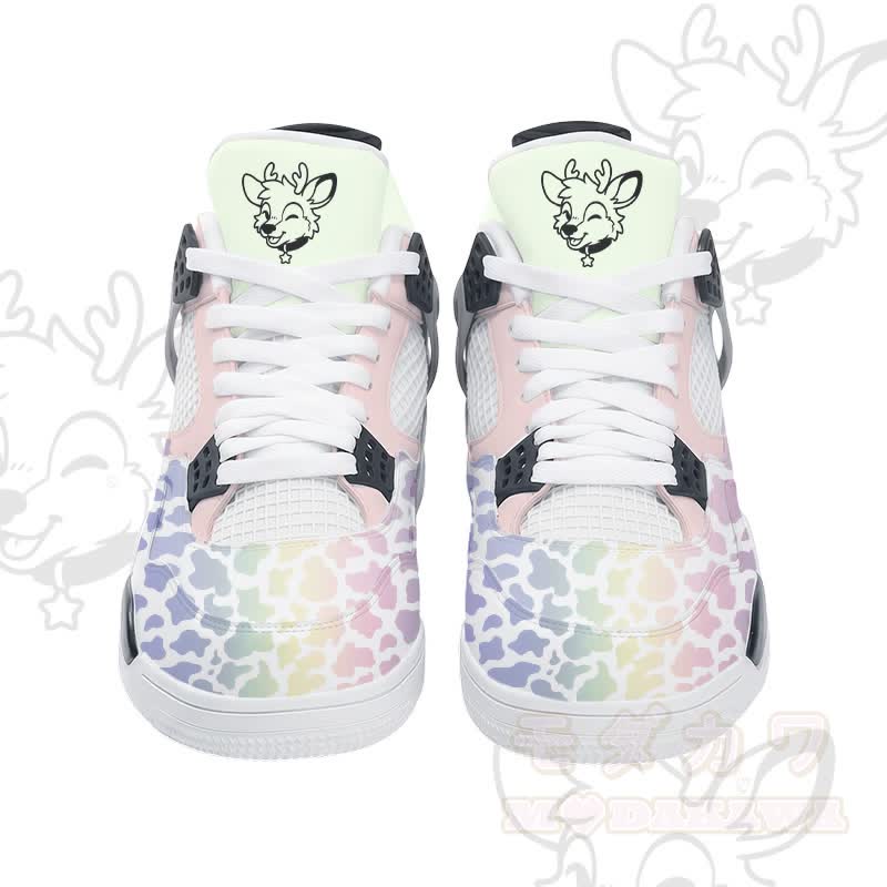 MODAKAWA X popipeko Deer Camo Graphic Lace Up Sports Air Cushion Shoes - image 8