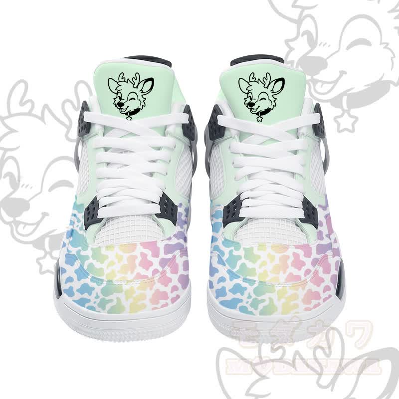 MODAKAWA X popipeko Deer Camo Graphic Lace Up Sports Air Cushion Shoes - image 7