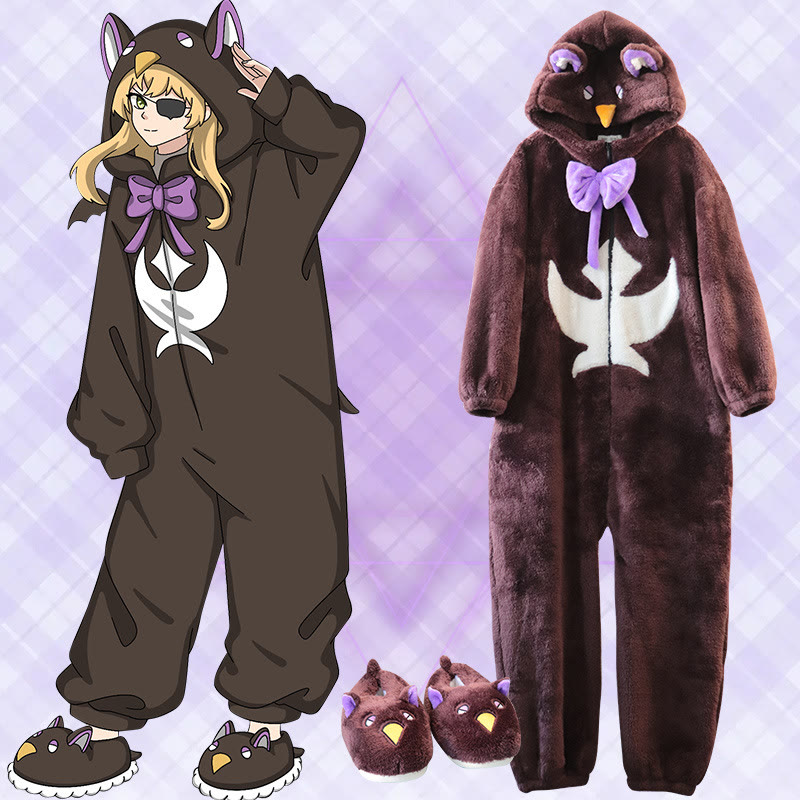 Fischl Anime Plush Pajama Set - Onesie Pajamas and Slippers - 5XL - image 3